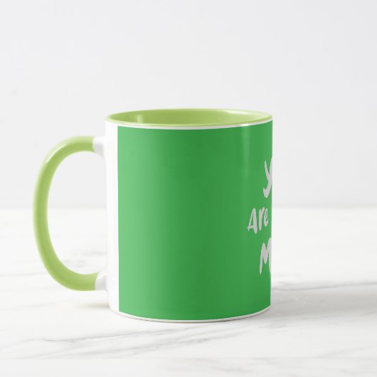 Tasse « Tu es spéciale, maman » à typographie vert (Gauche)