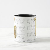 Tasse - tuba avec la musique de feuille (Centre)