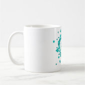 Tasse turquoise de coeur de RN d'infirmière (Gauche)