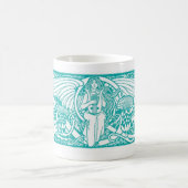 Tasse turquoise de vignette d'ange (Centre)