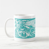 Tasse turquoise de vignette d'ange (Gauche)
