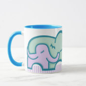 Tasse turquoise d'éléphants de la plus grande (Gauche)