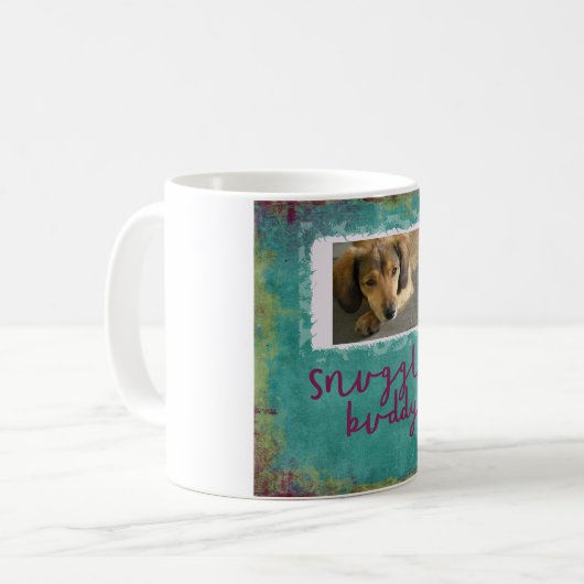 Tasse turquoise faite sur commande de photo de (Devant gauche)