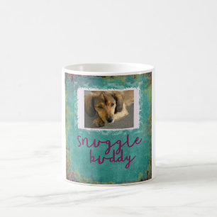 Tasse turquoise faite sur commande de photo de