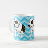 Tasse turquoise monochromatique de Terrier de (Devant gauche)