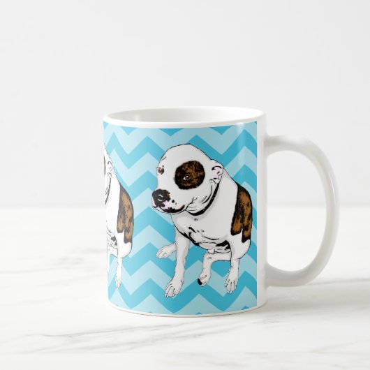 Tasse turquoise monochromatique de Terrier de (Droite)