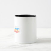Tasse Typographie colorée Grand Coeur (Centre)