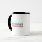 Tasse Typographie colorée Grand Coeur (Devant gauche)