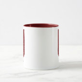 Tasse U Monogramme Pailleté Moderne avec Nom (Centre)
