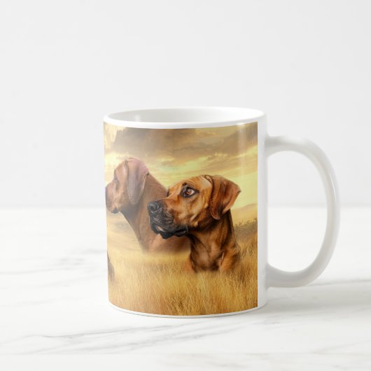 Tasse unique Rhodesian Ridgeback dans la savane (Droite)