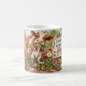 Tasse Vache Mange Plus de Fleurs (Centre)