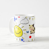 Tasse Vache Soleil Étoiles (Devant gauche)