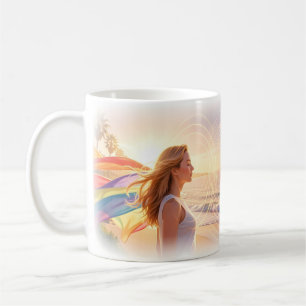 Tasse Vagues Océaniques au Coucher du Soleil Sérén
