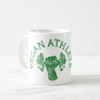 Tasse végétalienne d'athlète