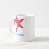 Tasse végétalienne de logo de couleur de Chicago (Devant gauche)