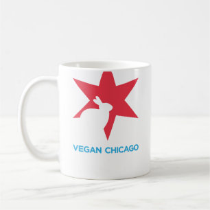 Tasse végétalienne de logo de couleur de Chicago