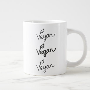 Tasse végétalienne de porcelaine tendre de