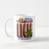 Tasse végétarienne de saucisses faite avec des (Gauche)