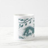 Tasse vert d'eau celtique de lièvres (Centre)