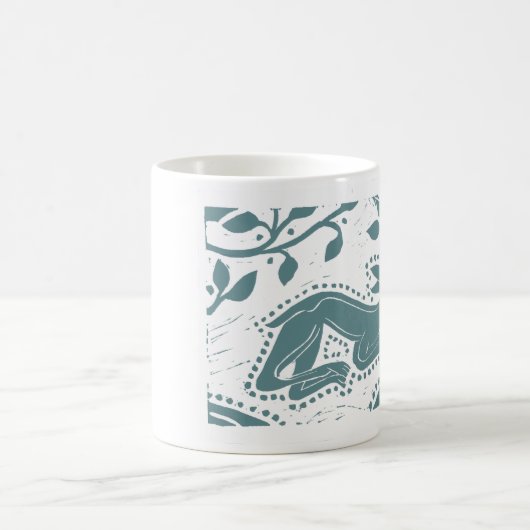 Tasse vert d'eau celtique de lièvres (Centre)