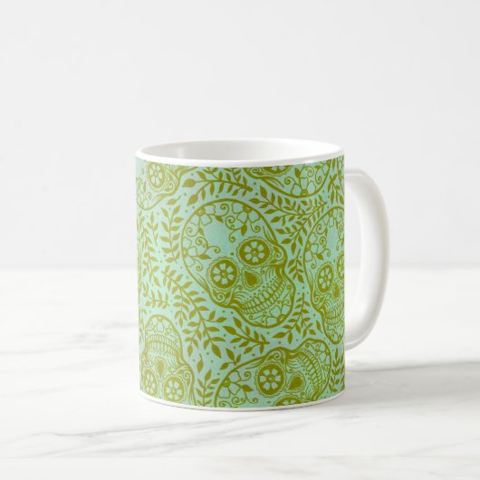Tasse verte Calaveras (Devant droit)