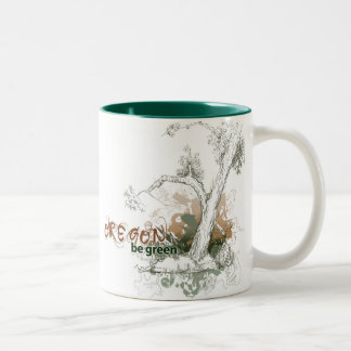 Tasse verte d'arbre de l'Orégon