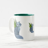 Tasse verte de chat (Devant gauche)