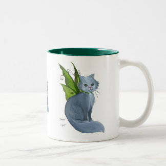 Tasse verte de chat