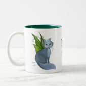 Tasse verte de chat (Gauche)