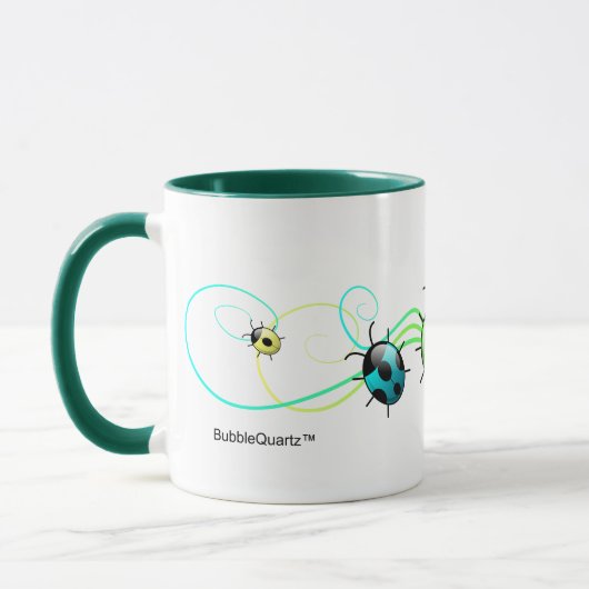 Tasse verte de coccinelles (Gauche)