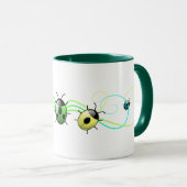 Tasse verte de coccinelles (Devant droit)