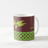 Tasse verte de coutume de trellis (Devant droit)