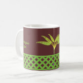 Tasse verte de coutume de trellis (Devant gauche)