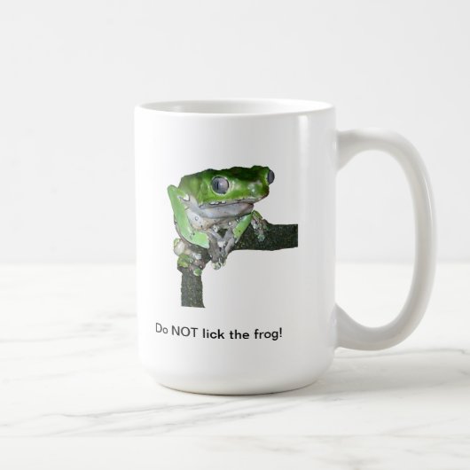 Tasse verte de grenouille d'arbre (Droite)