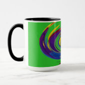 Tasse verte de monogramme de conception de (Gauche)