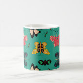 Tasse verte de papillons géométriques (Centre)