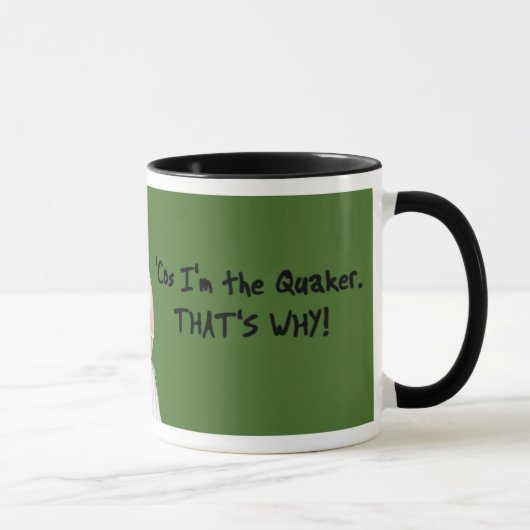 Tasse verte de perroquet de quaker (Droite)