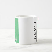 Tasse verte de piano à queue (Centre)