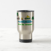 Tasse verte de voyage d'aventures d'autobus (Centre)