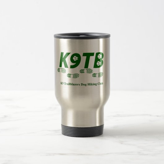 Tasse verte de voyage de logo de K9TB (Centre)