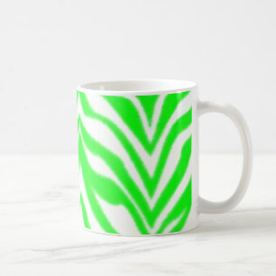 Tasse verte de zèbre