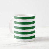 Tasse verte et blanche de rayures (Devant gauche)