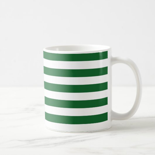 Tasse verte et blanche de rayures (Droite)