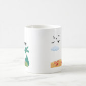 Tasse verte et orange bonjour l'été enjouée (Centre)