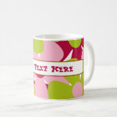Tasse verte et rose de fleurs (Devant droit)