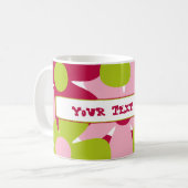 Tasse verte et rose de fleurs (Devant gauche)