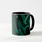 Tasse verte liquide d'acrylique de forêt (Devant droit)