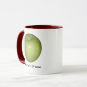 Tasse verte personnalisée de professeurs d'Apple (Devant gauche)