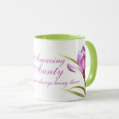 Tasse verte pourpre de tante extraordinaire de (Devant droit)