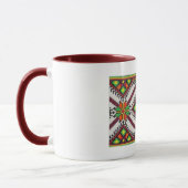 Tasse verte rouge de broderie de Vyshyvanka (Gauche)